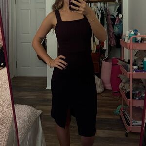 Elegant Black Midi Dress